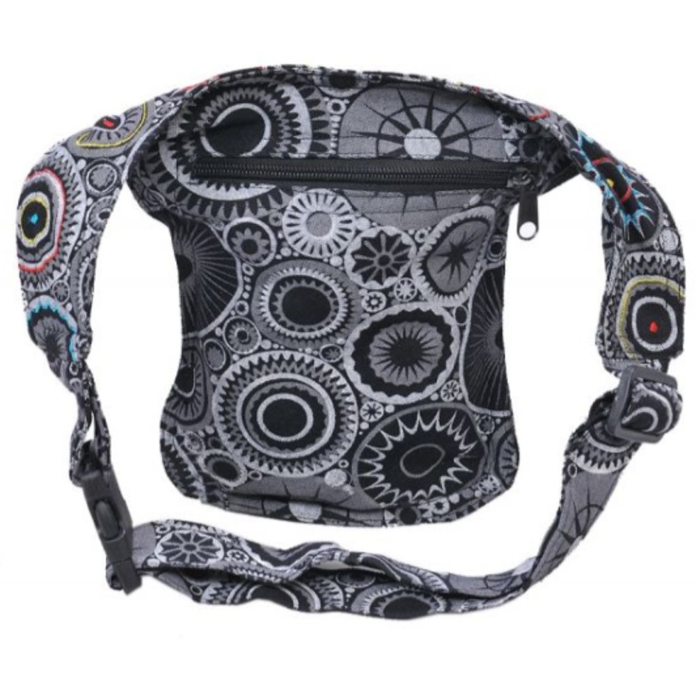 Festival Boho Belt Bag Fanny Pack Abstract Circles - Picture 2 of 4